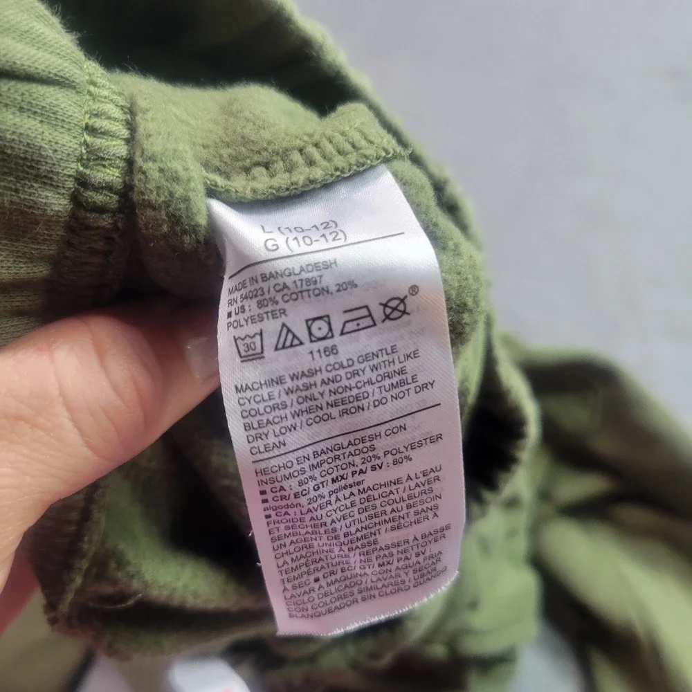Old Navy Kids Alpine Tundra‎ Green Fleece Cargo Joggers Pants Size L 10-12